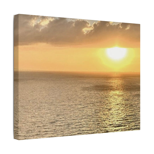 Serene Sunset Canvas - Transform Your Space with Peaceful Ocean Views & Vibrant Warm Tones