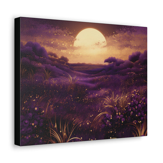 Harvest Moon Elegance: Vibrant Yellow Moon Canvas Art – Illuminate Your Space with Lunar Beauty