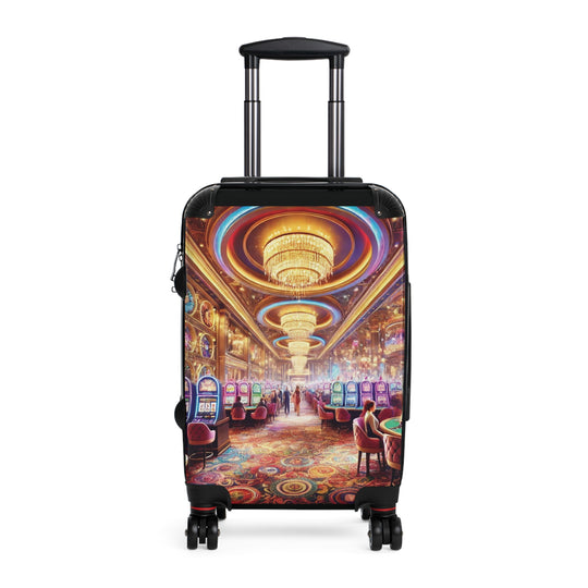 Jackpot Traveler: Elegant Casino-Themed Suitcase for Luxury Adventures