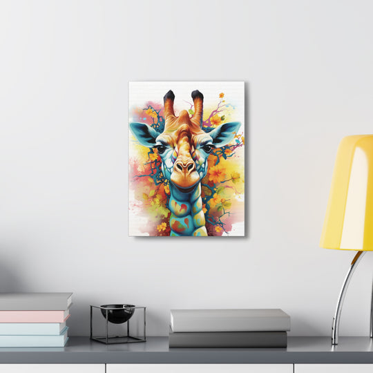 Vibrant Giraffe Canvas Art – Bold Multicolored Design for Animal Lovers & Modern Décor