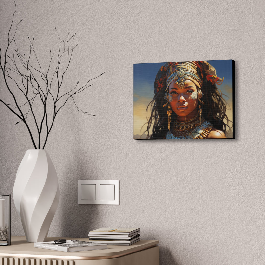 Regal Radiance' African Queen Canvas Art - Celebrate Heritage, Strength & Beauty