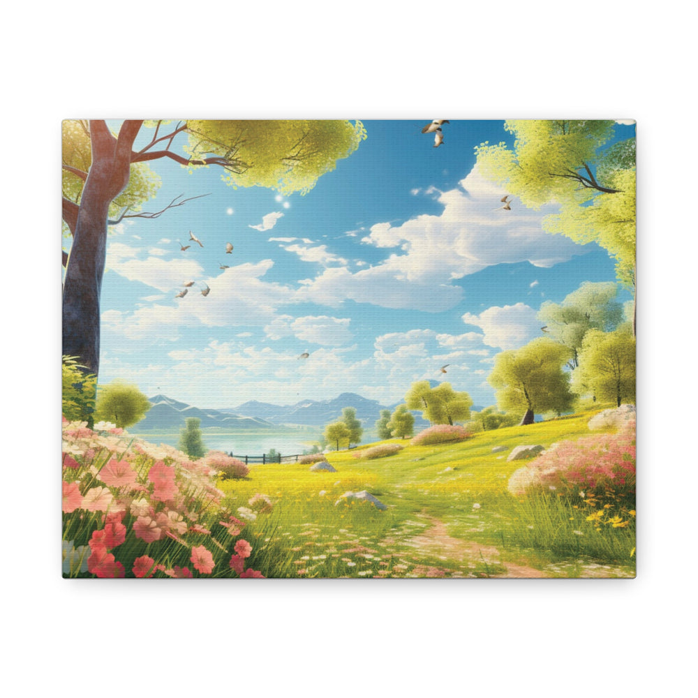 Sunny Serenity: Park Day Canvas Art - Nature's Tranquil Beauty for Your Space