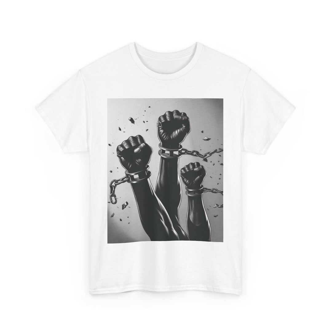 Empowerment Fist T-Shirt – African American Freedom Design | Broken Chains & Black History Month Tribute