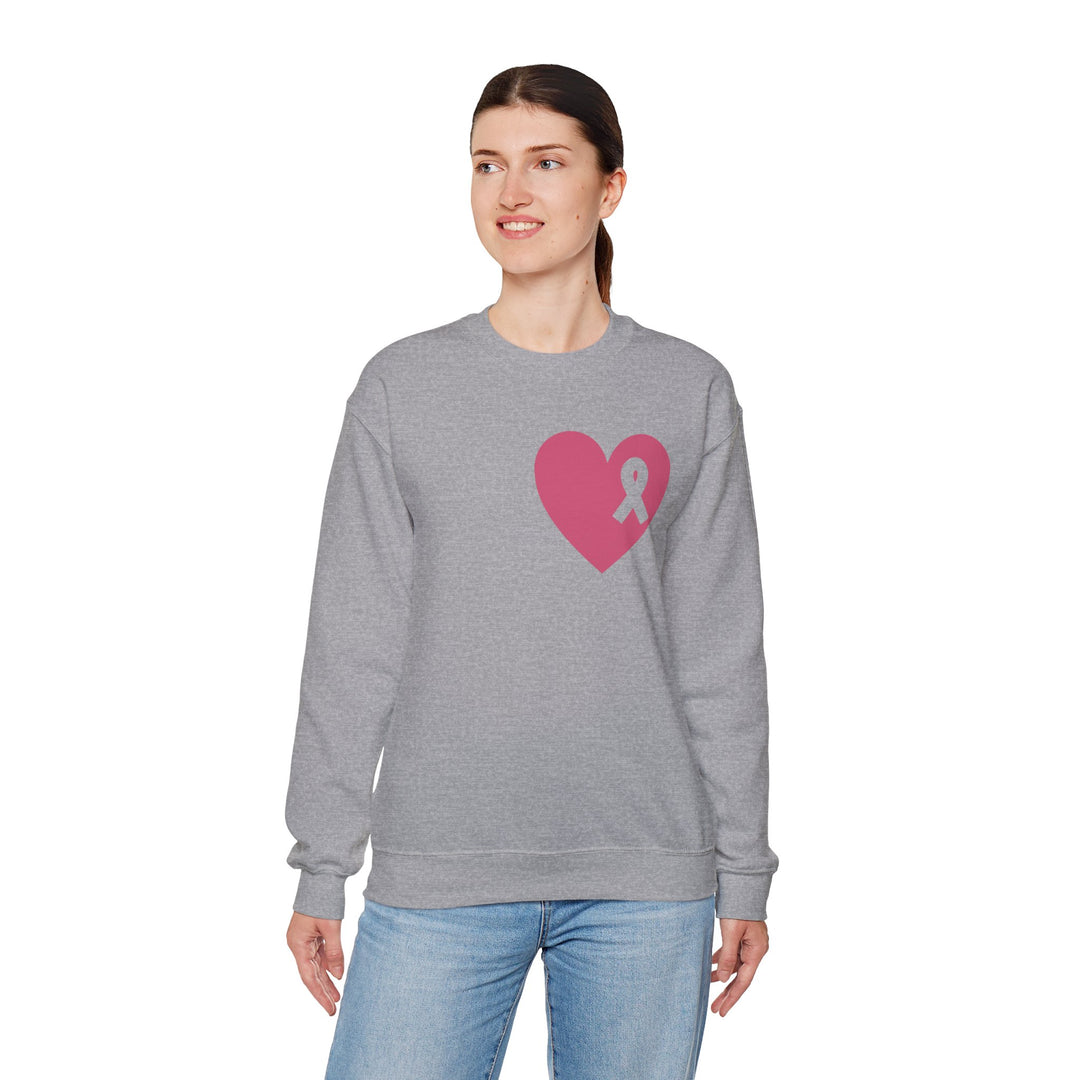 Healed Breast Cancer Awareness Sweatshirt – Cozy Unisex Crewneck for Everyday Comfort & Support"