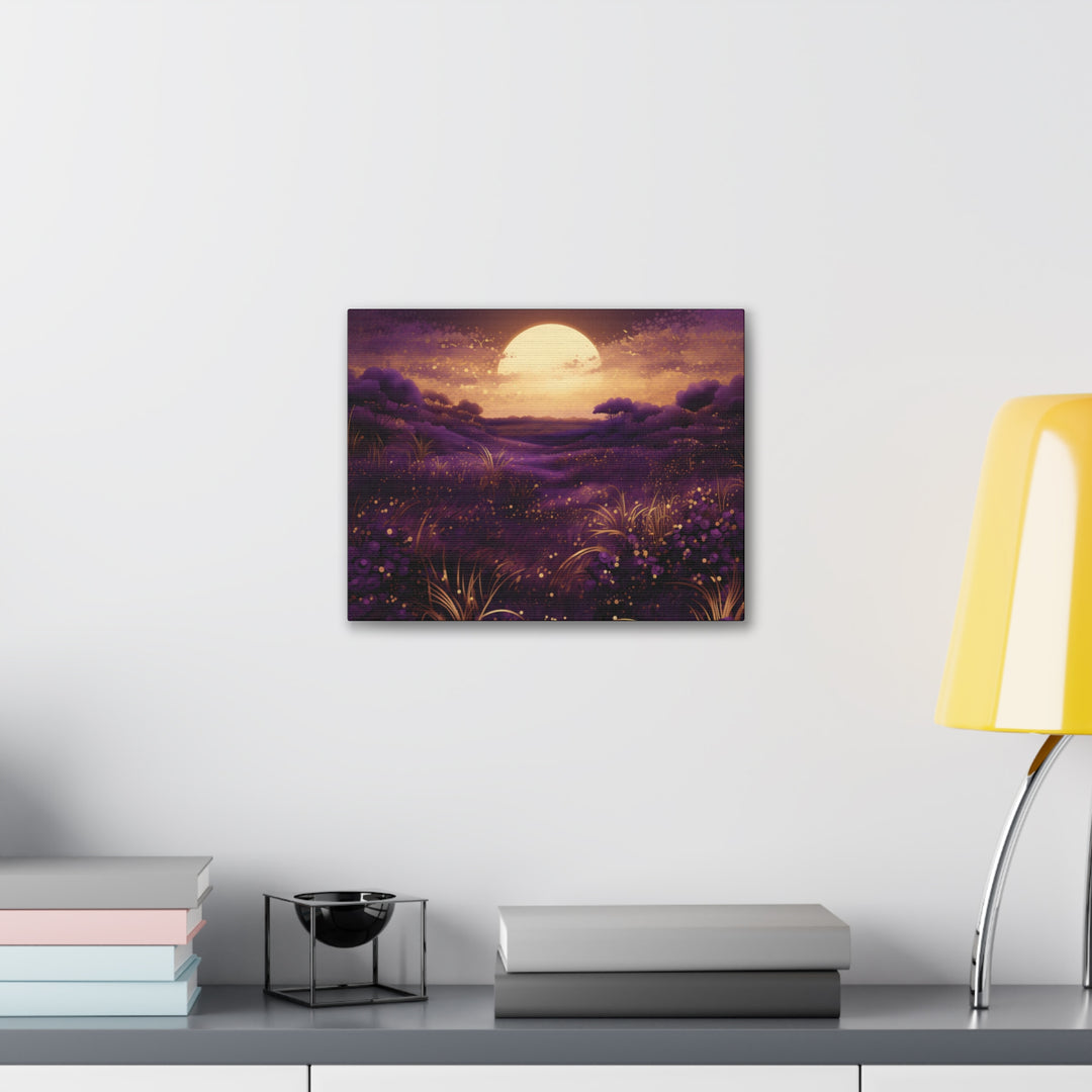 Harvest Moon Elegance: Vibrant Yellow Moon Canvas Art – Illuminate Your Space with Lunar Beauty