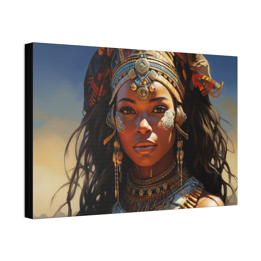 Regal Radiance' African Queen Canvas Art - Celebrate Heritage, Strength & Beauty