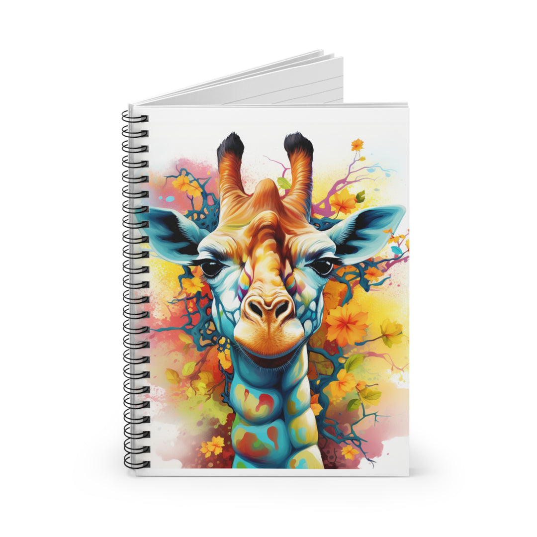 Colorful Giraffe Spiral Notebook – 118 Pages of Fun for School, Work & Creativity