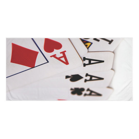 Winning Streak Casino Beach Towel – Aces Edition | Luxury, Fun, and Style by the Pool or Beach