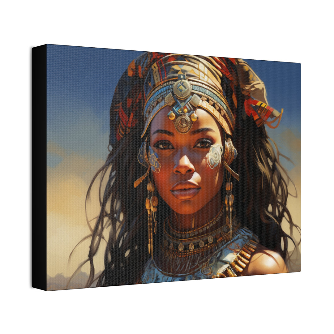 Regal Radiance' African Queen Canvas Art - Celebrate Heritage, Strength & Beauty