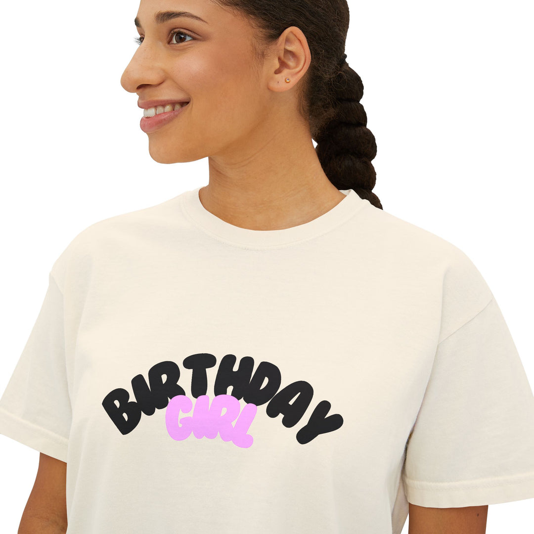 Stylish Birthday Girl Celebration Tee