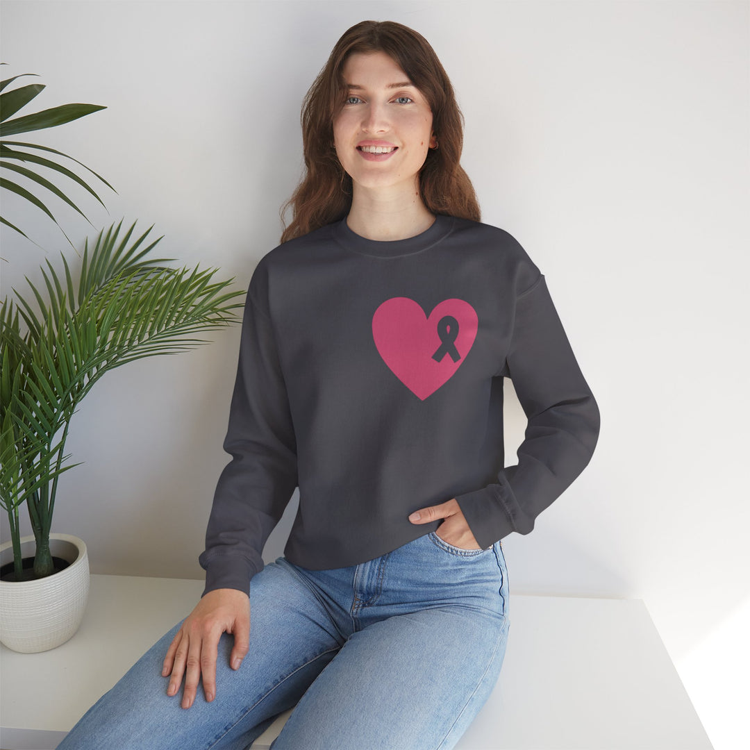 Healed Breast Cancer Awareness Sweatshirt – Cozy Unisex Crewneck for Everyday Comfort & Support"