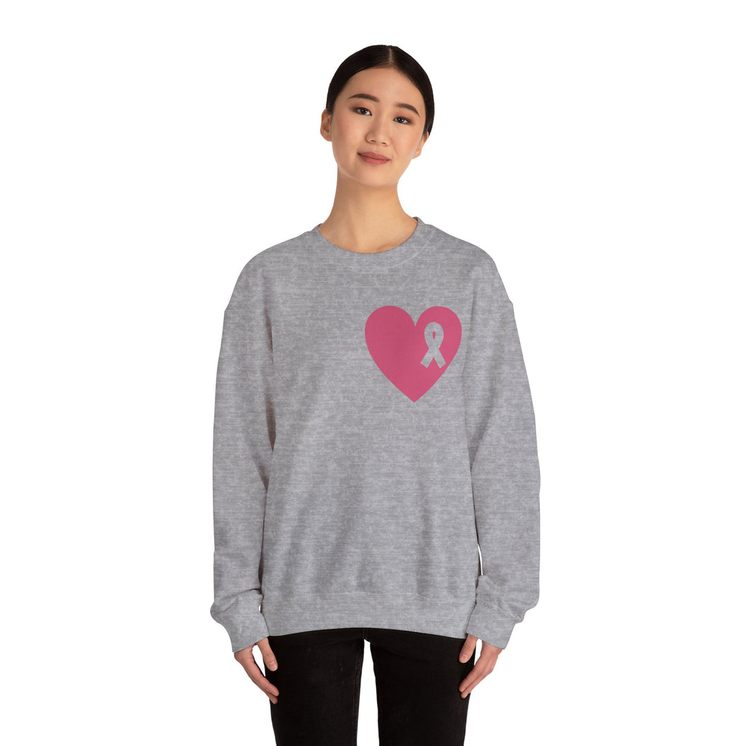 Healed Breast Cancer Awareness Sweatshirt – Cozy Unisex Crewneck for Everyday Comfort & Support"