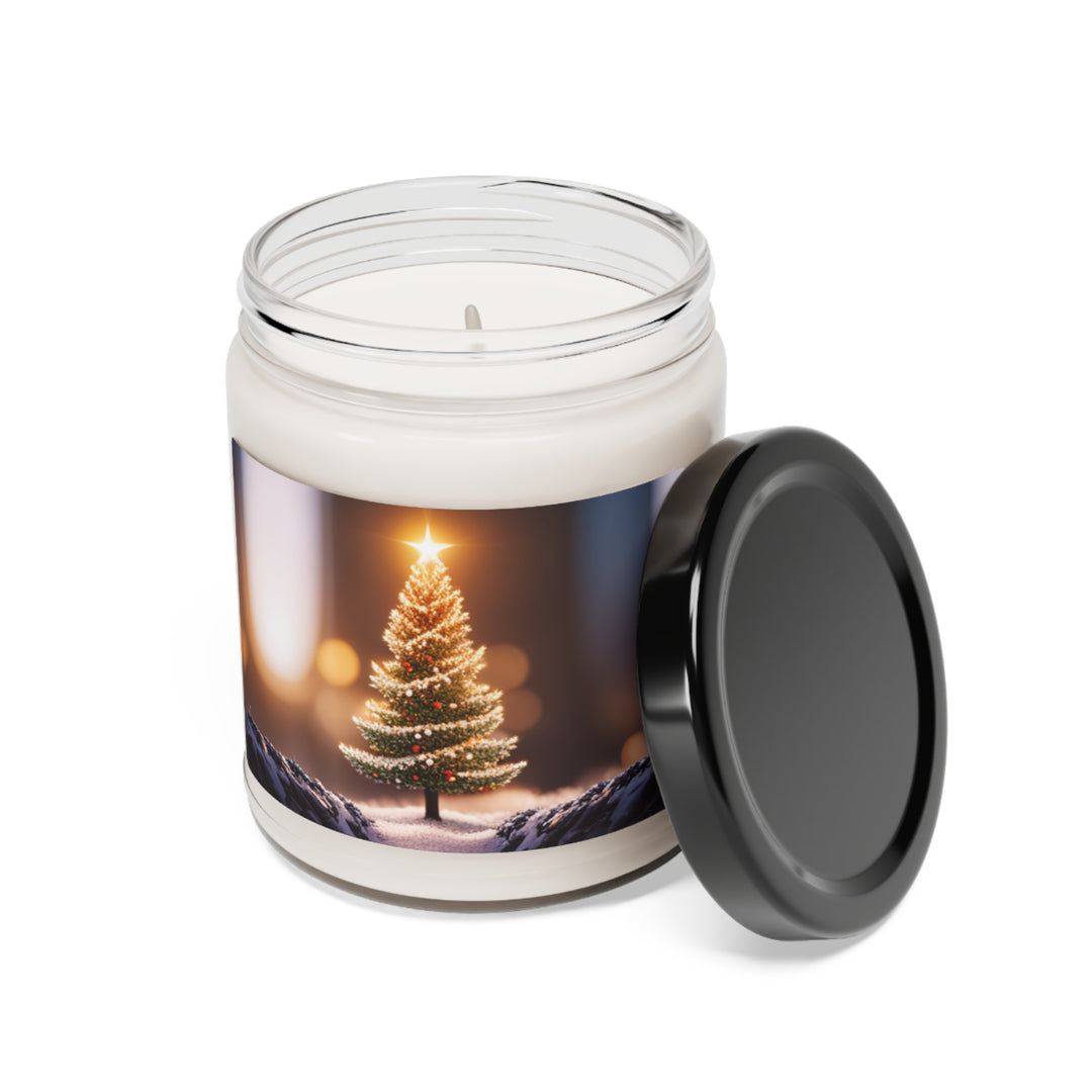 Divine Radiance: Premium Handcrafted Christmas Tree Candle with Starlit Topper