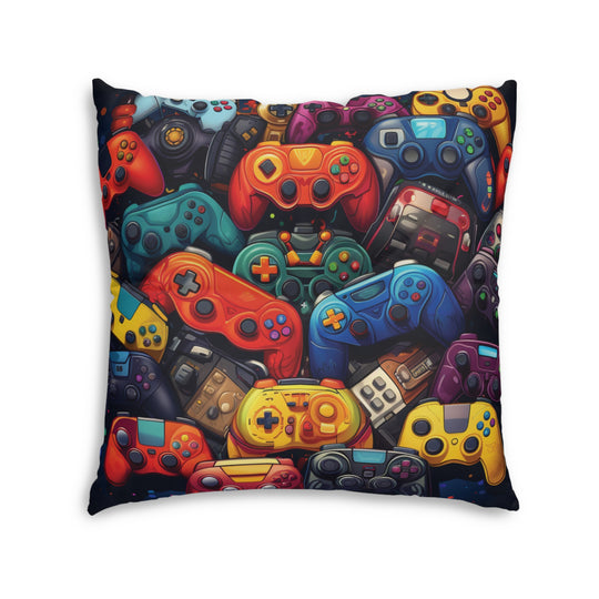 Retro Gamer's Comfort: Iconic Game Controller Tufted Floor Pillow