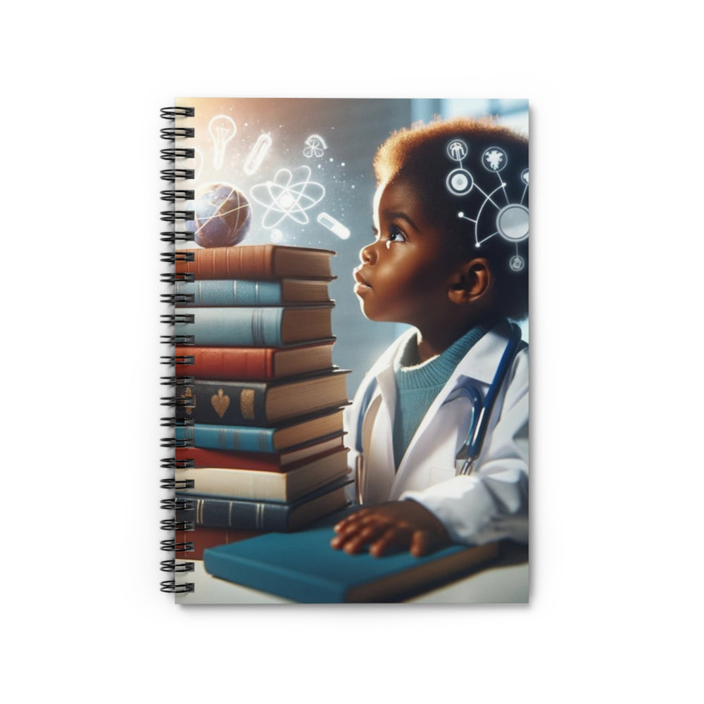 Future Doctor in the Making Notebook – 118-Page Spiral Journal for Kids with Stethoscope Cover