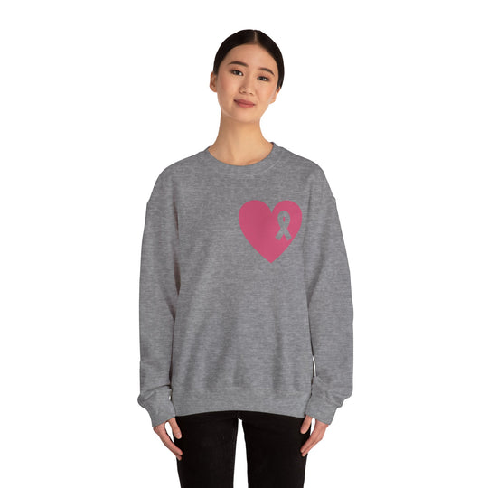 Healed Breast Cancer Awareness Sweatshirt – Cozy Unisex Crewneck for Everyday Comfort & Support"