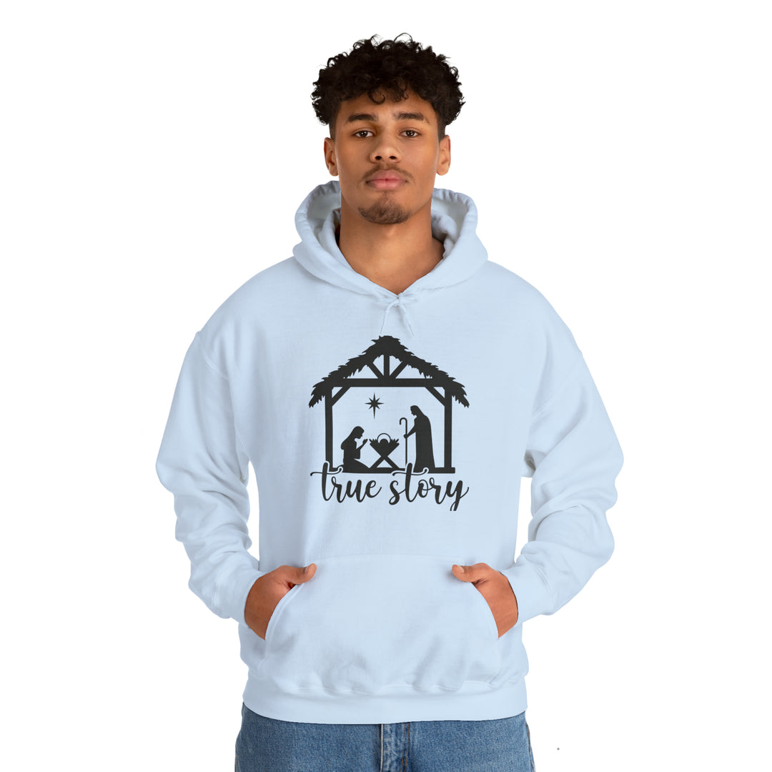 True Story Nativity Scene Hoodie - Celebrate the Reason for the Season in Style!