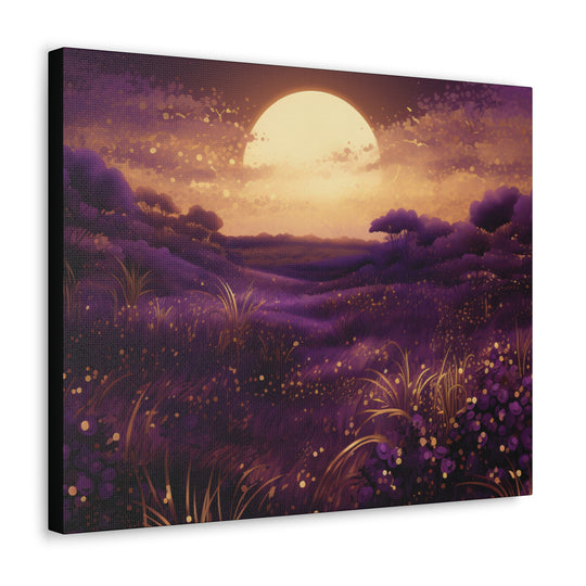 Harvest Moon Elegance: Vibrant Yellow Moon Canvas Art – Illuminate Your Space with Lunar Beauty