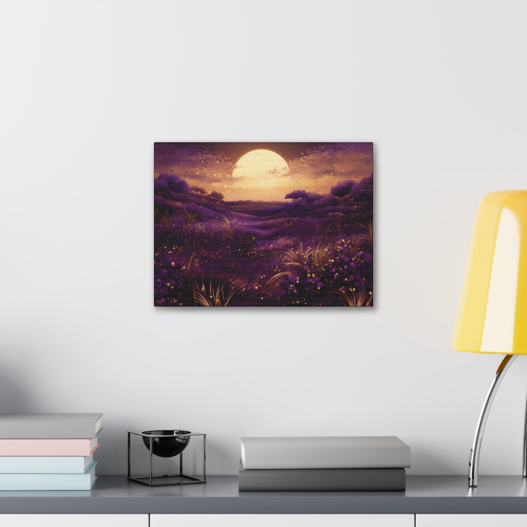 Harvest Moon Elegance: Vibrant Yellow Moon Canvas Art – Illuminate Your Space with Lunar Beauty