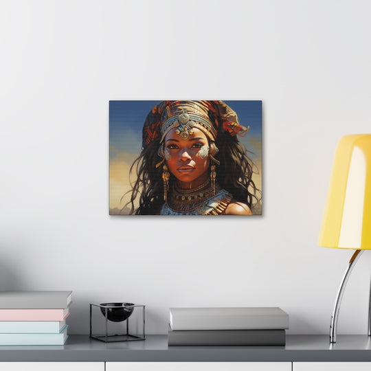 Regal Radiance' African Queen Canvas Art - Celebrate Heritage, Strength & Beauty