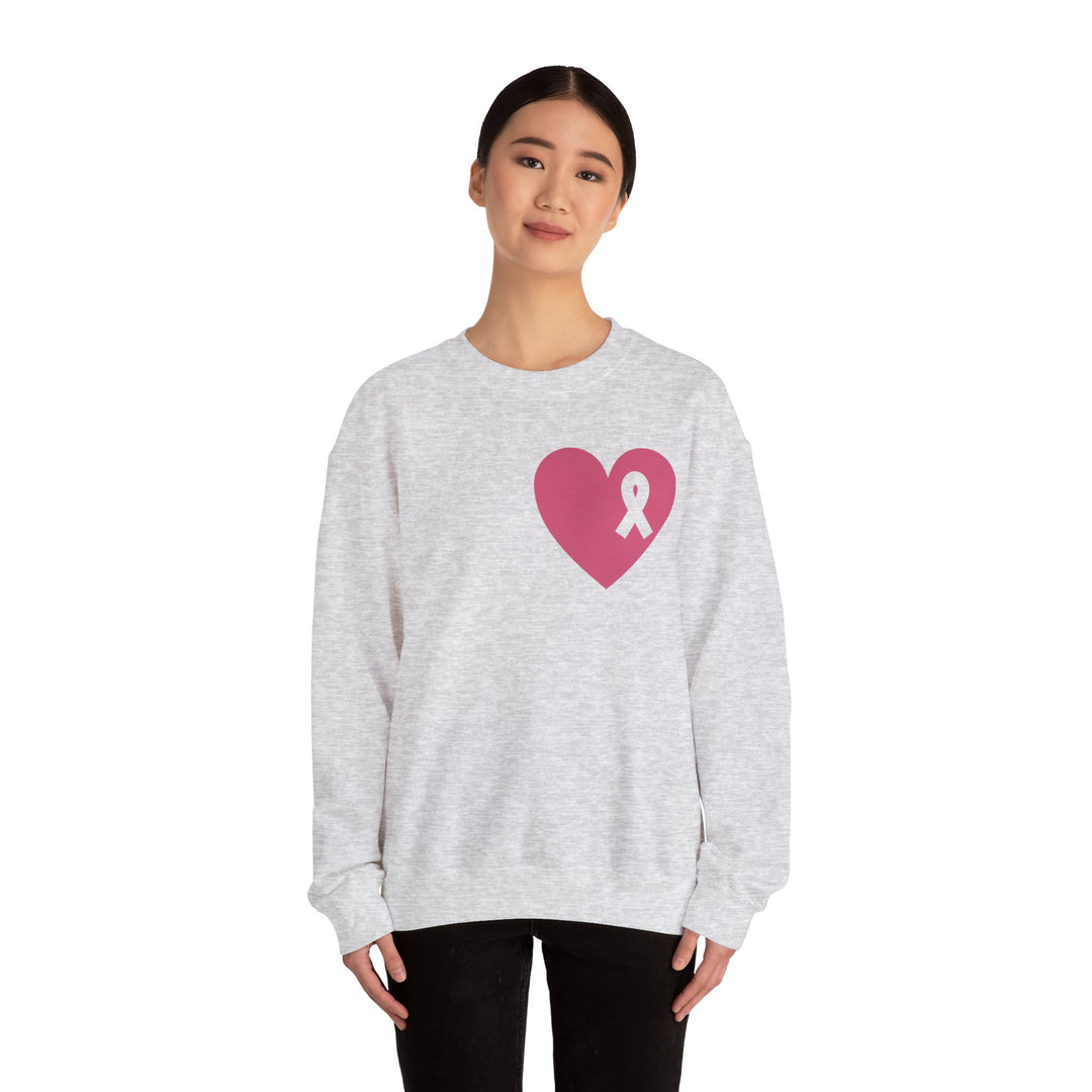 Healed Breast Cancer Awareness Sweatshirt – Cozy Unisex Crewneck for Everyday Comfort & Support"