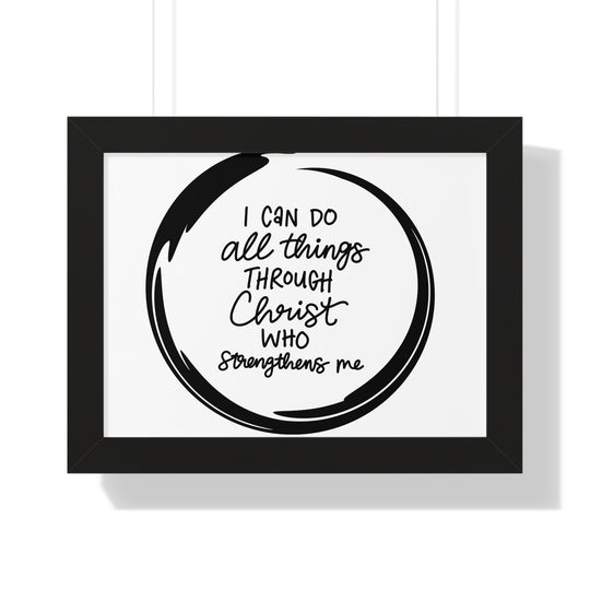 Empowerment Canvas: 'I Can Do All Things Through Christ' – Inspirational Wall Art for Faith & Motivation