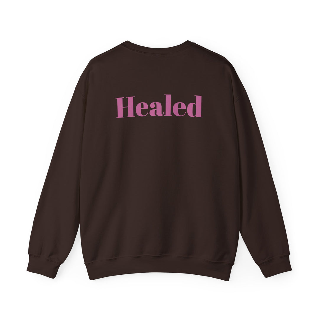 Healed Breast Cancer Awareness Sweatshirt – Cozy Unisex Crewneck for Everyday Comfort & Support"