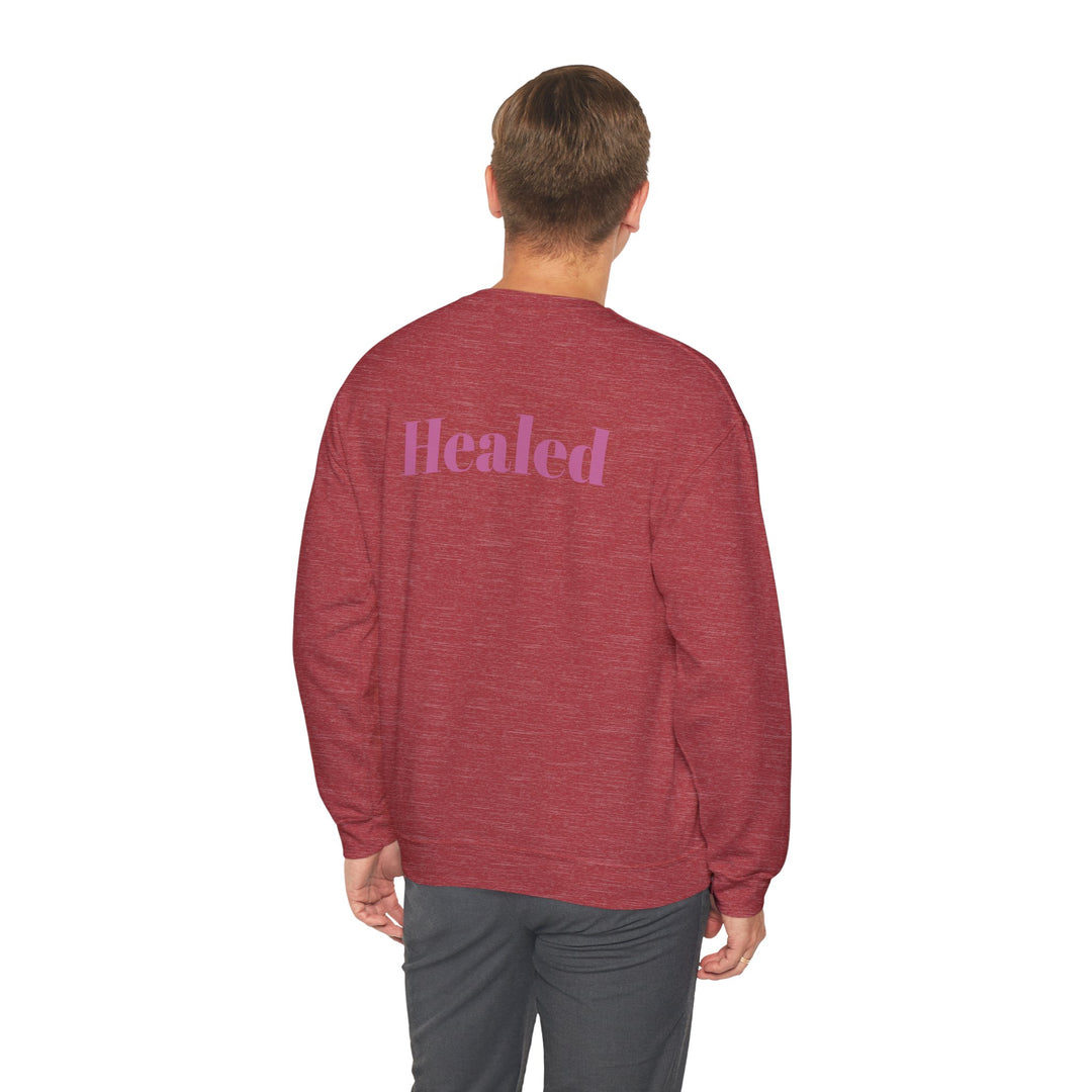 Healed Breast Cancer Awareness Sweatshirt – Cozy Unisex Crewneck for Everyday Comfort & Support"