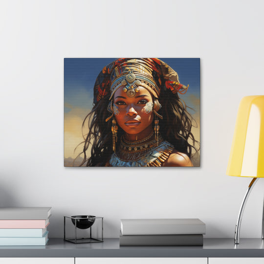 Regal Radiance' African Queen Canvas Art - Celebrate Heritage, Strength & Beauty