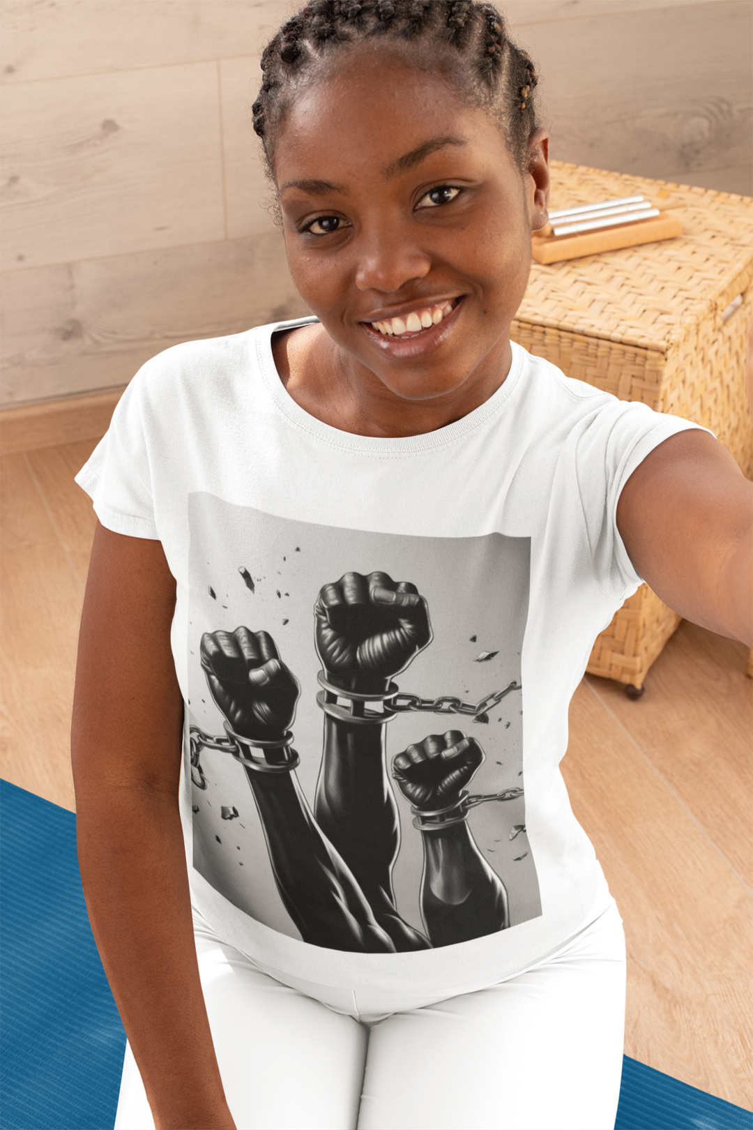 Empowerment Fist T-Shirt – African American Freedom Design | Broken Chains & Black History Month Tribute