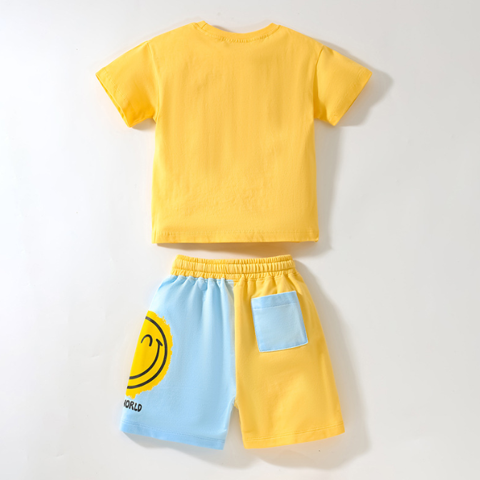 Sunshine Smiles Yellow Kids Short Set – Where Joy Meets Comfort!