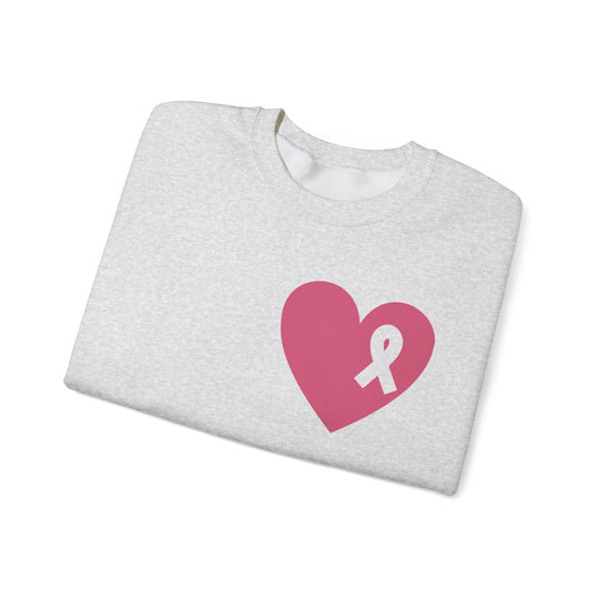 Healed Breast Cancer Awareness Sweatshirt – Cozy Unisex Crewneck for Everyday Comfort & Support"