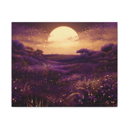 Harvest Moon Elegance: Vibrant Yellow Moon Canvas Art – Illuminate Your Space with Lunar Beauty