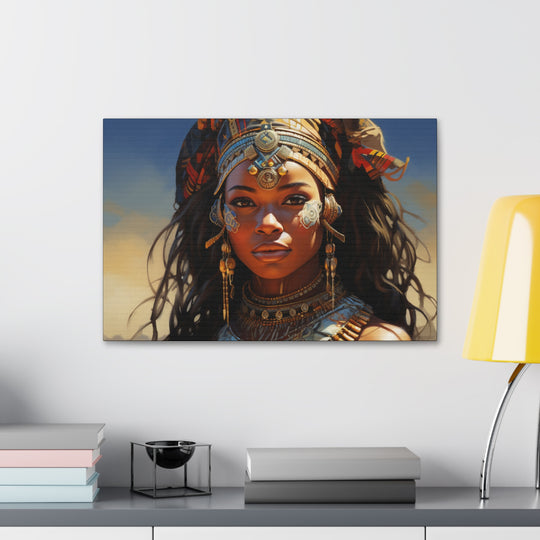 Regal Radiance' African Queen Canvas Art - Celebrate Heritage, Strength & Beauty