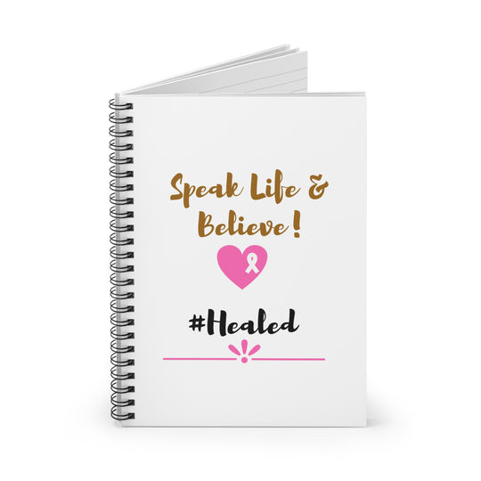 Healed Breast Cancer Awareness Spiral Notebook – Inspire, Organize, & Empower | 118 Pages with Ruled Line Paper