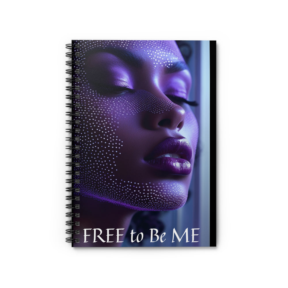 Purple Haze Dreamer Notebook – 'Free to Be Me' Edition | 118-Page Spiral Journal for Creative Expression