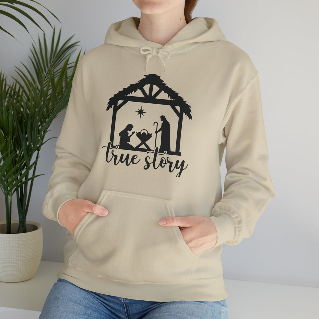 True Story Nativity Scene Hoodie - Celebrate the Reason for the Season in Style!