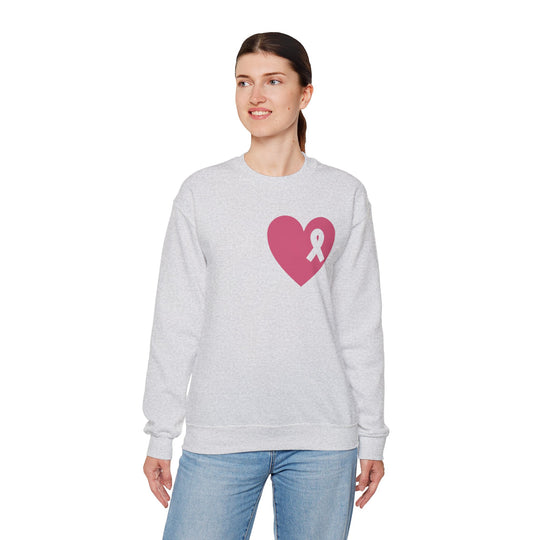 Healed Breast Cancer Awareness Sweatshirt – Cozy Unisex Crewneck for Everyday Comfort & Support"