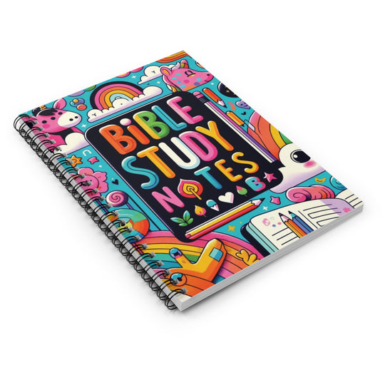 ✨ Colorful Bible Study Church Notebook – 118-Page Spiral Journal for Daily Devotion & Reflection