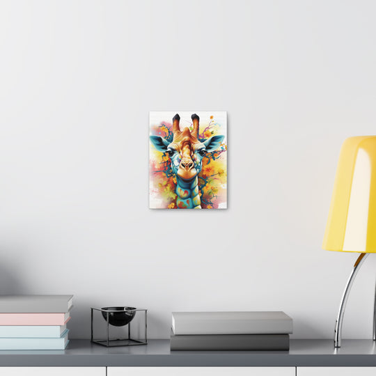 Vibrant Giraffe Canvas Art – Bold Multicolored Design for Animal Lovers & Modern Décor