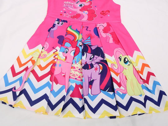 Enchanted Princess Cartoon Dress – Magical Kids Summer Outfit for Ages 3-12