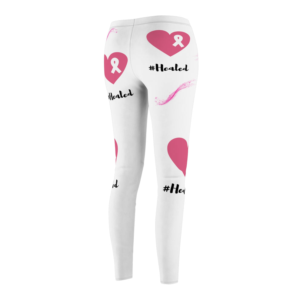 Healed with Pink Hearts Skinny Fit Leggings - Vibrant, Soft & Stylish Comfort for Every Occasion