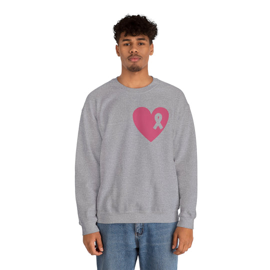 Healed Breast Cancer Awareness Sweatshirt – Cozy Unisex Crewneck for Everyday Comfort & Support"