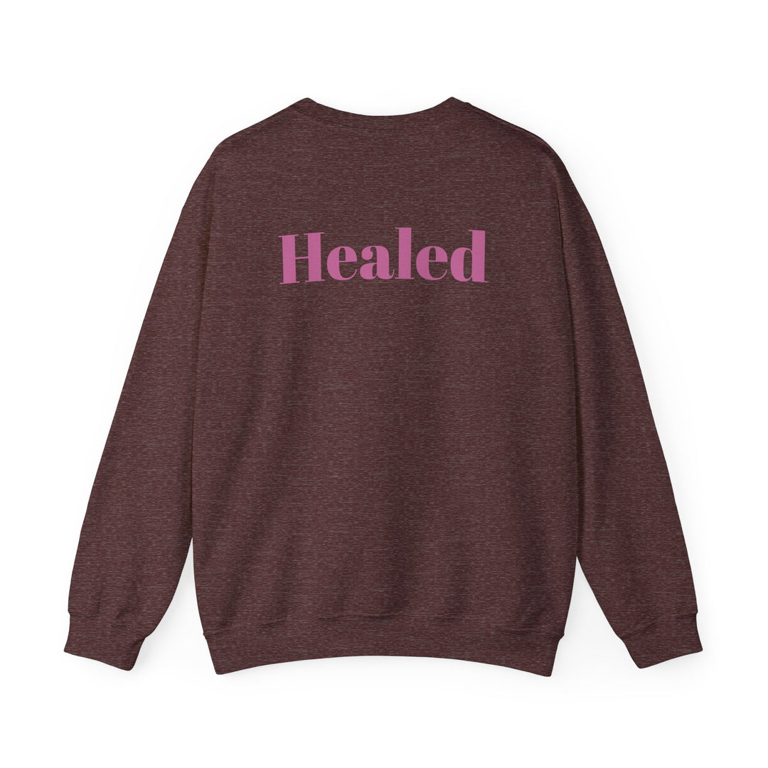 Healed Breast Cancer Awareness Sweatshirt – Cozy Unisex Crewneck for Everyday Comfort & Support"