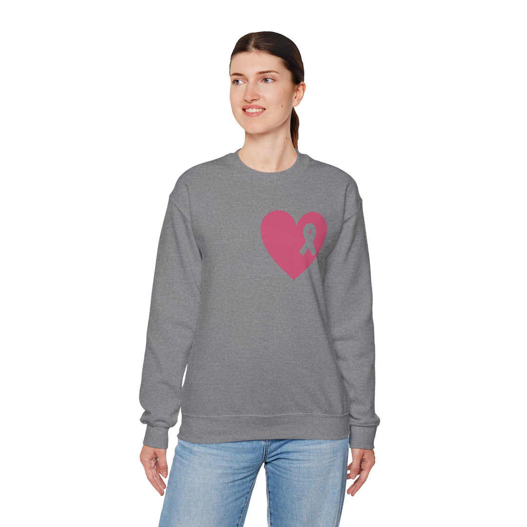 Healed Breast Cancer Awareness Sweatshirt – Cozy Unisex Crewneck for Everyday Comfort & Support"