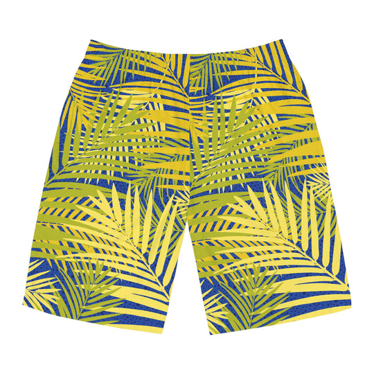 Custom Men's Board Shorts – Lightweight Beach Island Vibe Swimwear with Pockets & Elastic Waistband