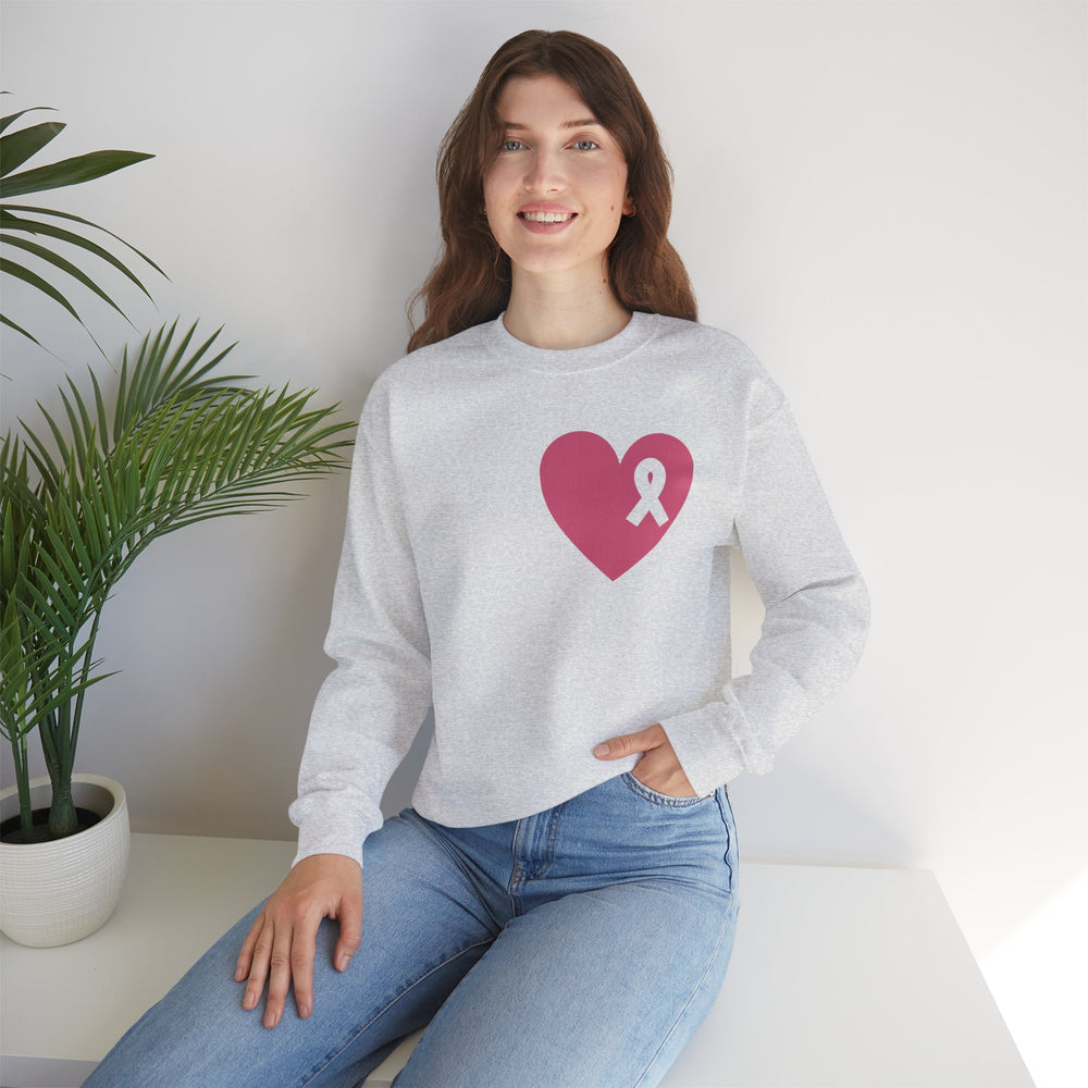 Healed Breast Cancer Awareness Sweatshirt – Cozy Unisex Crewneck for Everyday Comfort & Support"