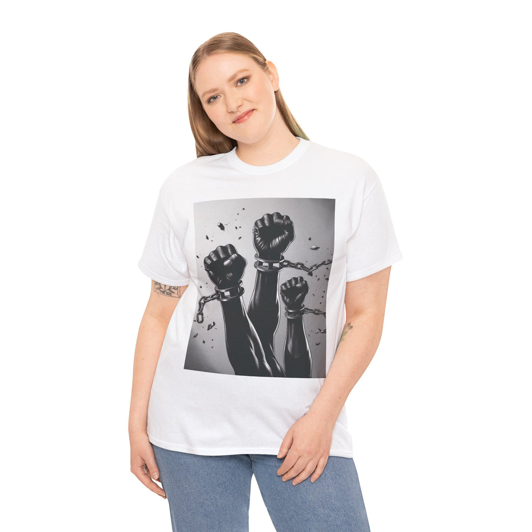 Empowerment Fist T-Shirt – African American Freedom Design | Broken Chains & Black History Month Tribute