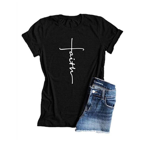 Faith-Inspired Chic Women's Tee - Elegant & Trendy"