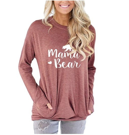 Mama Bear Premium Cotton T-Shirt - Empowering Mom Chic